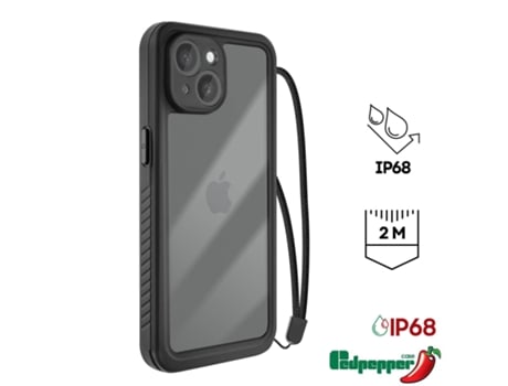 Capa para iPhone 15 Plus REDPEPPER Acrílico Preto .