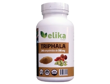 Triphala Sem Glúten Vegan 240 Comprimidos ELIKA FOODS