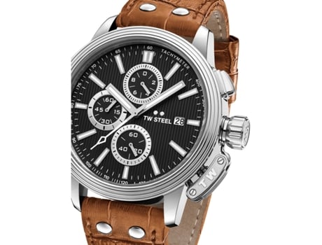 Relógio Masculino Couro Real Marrom Ceo Adesso Ce7003 TW-STEEL