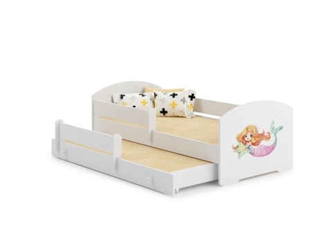 Cama dupla 160 x 80 com colchões e estrados incluídos Kobi Luk Mermaid