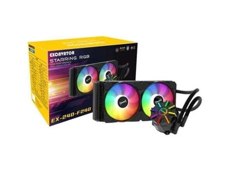 Watercooling YANX Radiador Rgb de 240 Mm Processador Watercooling Aio Intel e Amd Preto