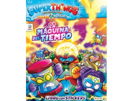 Livro Libro De Stickers Superthings Power Machines - España de Ediba (Espanhol)