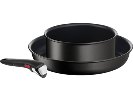 Frigideira + Caçarola com Pega TEFAL Ingenio Unlimited L7639443 (Frigideira: 28cm - Caçarola: 20cm - Preto)