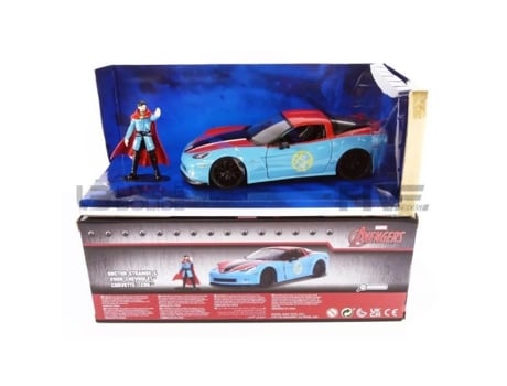 Carro Miniature Collection JADA TOYS 1/24 Chevrolet Corvette Dr. Strange Vermelho / Azul 32115R/Bl