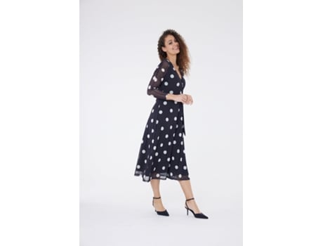 Vestido CHAPTER LONDON Rebecca Polka Dot Dress Mulher (Tamanho: 12)