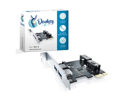 Placa de Expansão DONKEY PC Usb 3.0 de 19 Pinos de Interface Frontal Pci-E para 2 Portas Usb 3.0