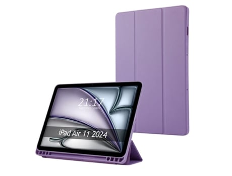 Capa TUMUNDOSMARTPHONE Flip Inteligente para Apple Ipad Air 2024 11 M2 Cor Roxa