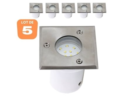 Conjunto de 5 Leds À Prova D'Água Quadrada 1,2W Ip67 HOROZ ELECTRIC