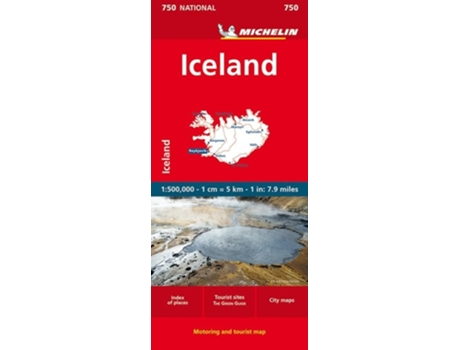 Livro Iceland - - Michelin National Map 750 de Michelin (Inglês)