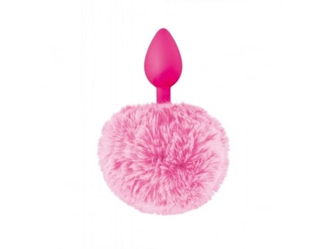 Plug Anal de Silicone SWEET CARESS com Cauda de Coelhinho Rosa