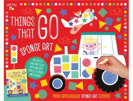 Livro Busy Bees Things That Go Sponge Art de Shannon Hays (Inglês)