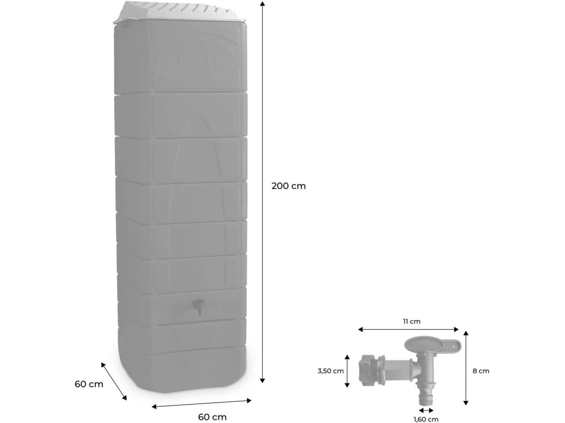 Coletor De Água SWEEEK Naussac (650L - Antracite) | Worten.pt