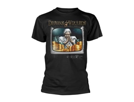 T-shirt DEMONS & WIZARDS (S - Preto)