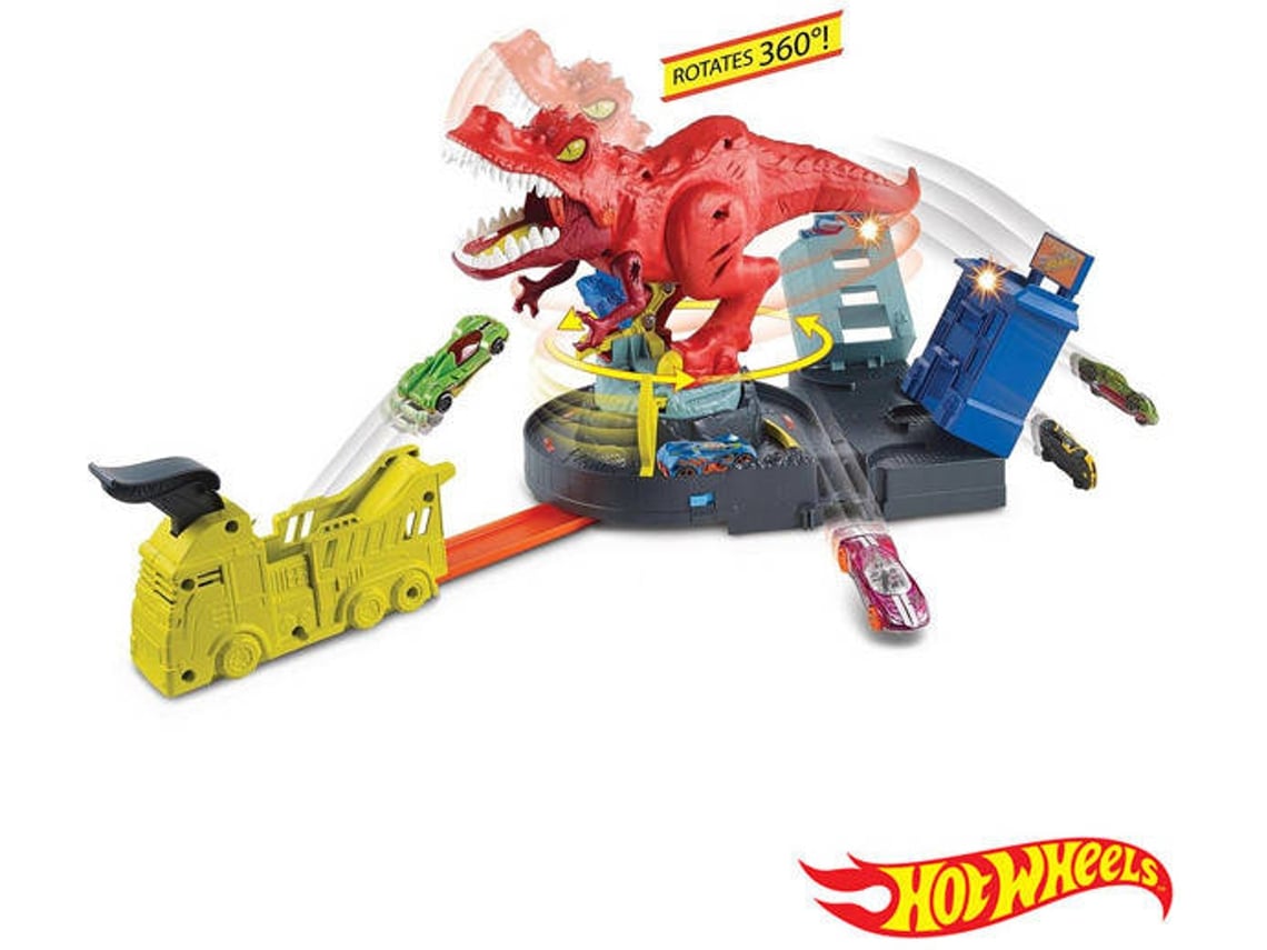 Pista Hot Wheels Dinossauro Triceratops Brinquedo Mattel - Pistas