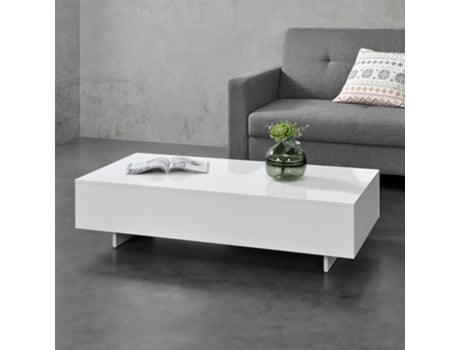 Mesa de Centro [EN.CASA] Lärketorp  (Branco - Cartão revestido com melamina - 115 x 55 x 31 cm)