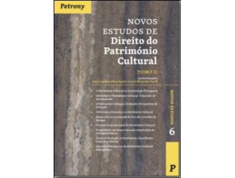 Livro Novos Estudos de Direito do Património Cultural .