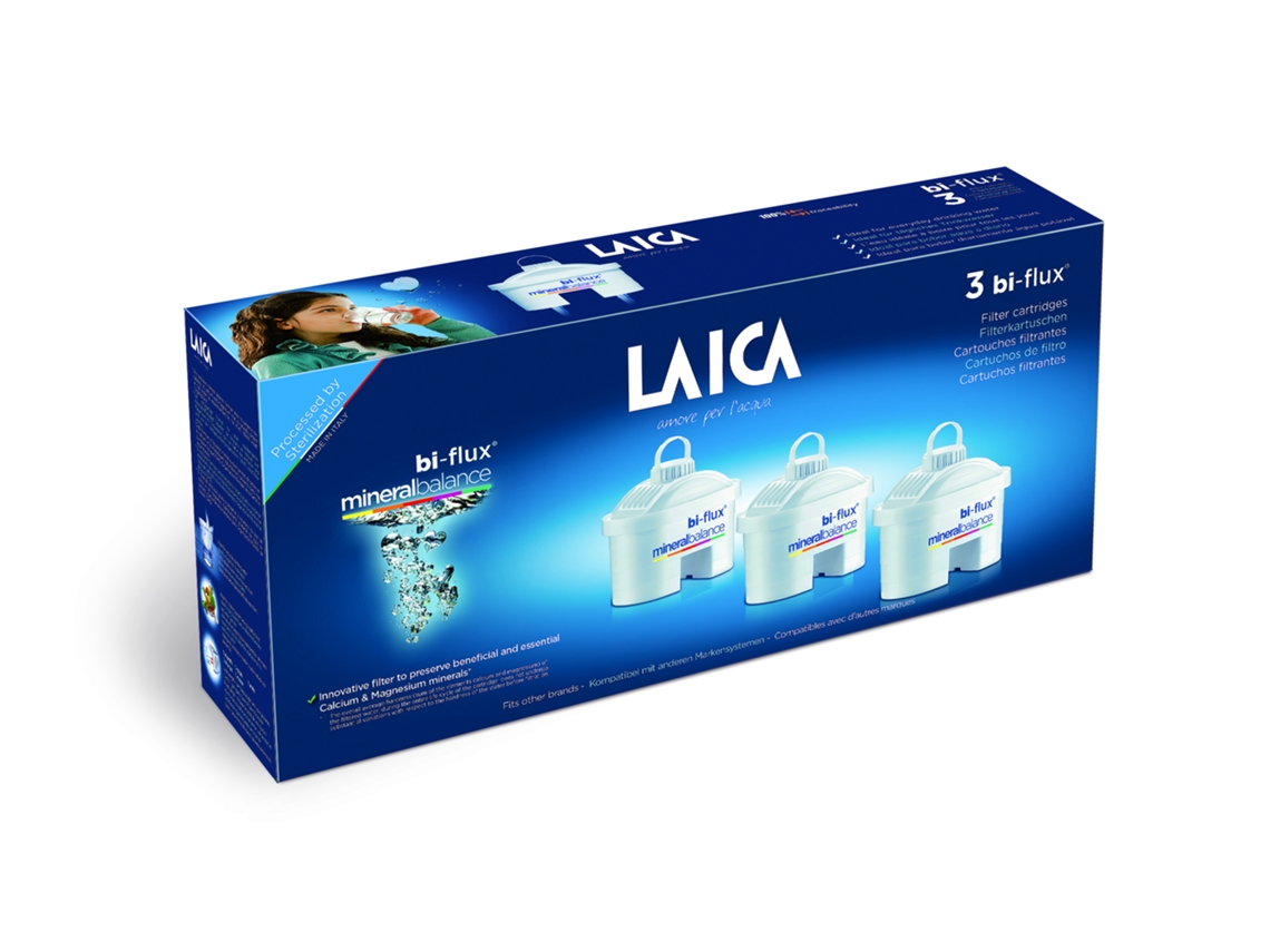 Pack 3 Filtros LAICA Bi-Flux Mineral Balance (Filtragem: 150 l. - 3 Filtros)