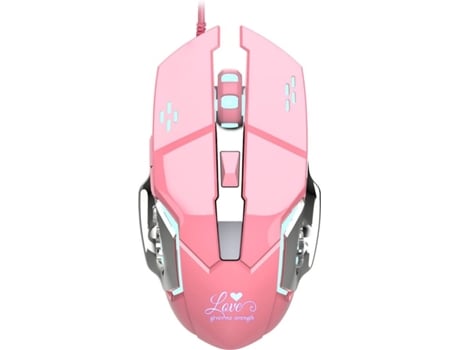 Rato IMAGINATION A100 (Cabo USB - Casual e regular - 3200 dpi - Rosa)