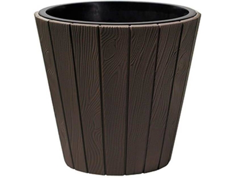 Vaso PROSPERPLAST PLASTIKEN Woode Castanho (393 mm)