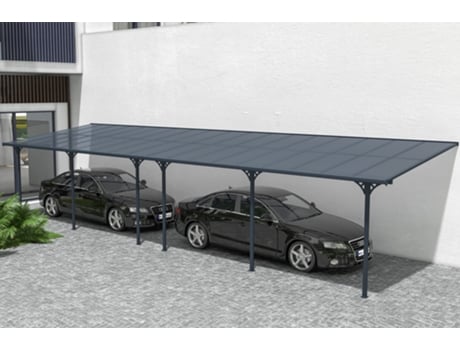 Pérgula Anexa/Carport 33M² CAZEBOO Kleo 1100L300 Alumínio Cinza