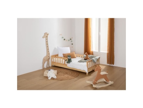 Conjunto De Cama Petit Dreamer Barrier 80x160 Com Colchão Infantil 80x160 Bege - Laiba Kids