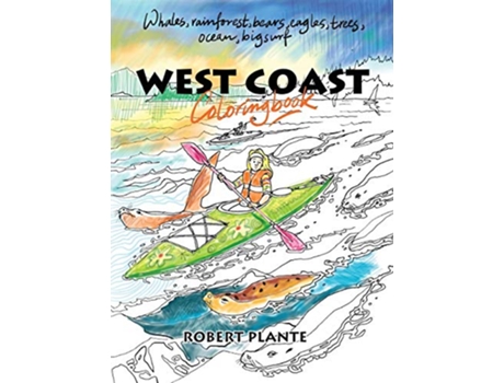 Livro West Coast Coloring Book de Robert Plante (Inglês)