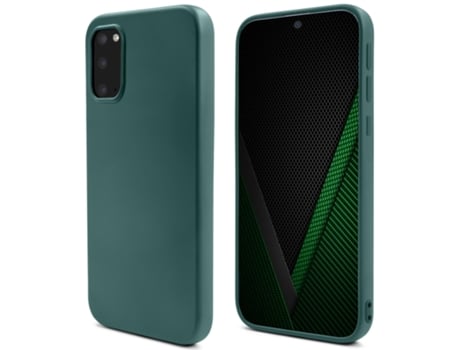 Capa Temperamental Projetada Acabamento Fosco para Samsung MOOZY Silicone Líquido Textura Macia Verde