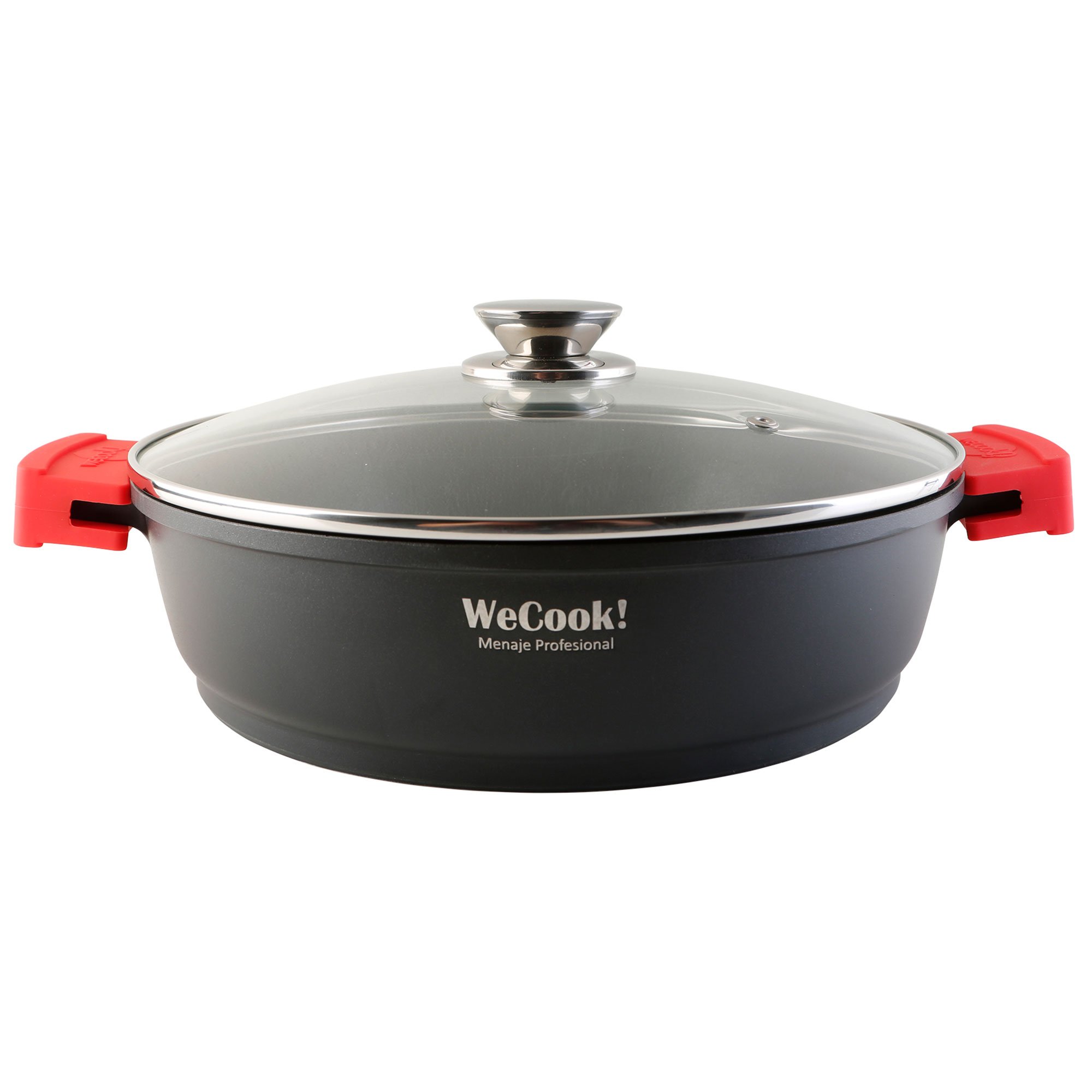 Wecook professional casserole 28cm induction, couvercle en verre,  antiadhésive sans pfoa, aluminium cuivre WECOOK Pas Cher 