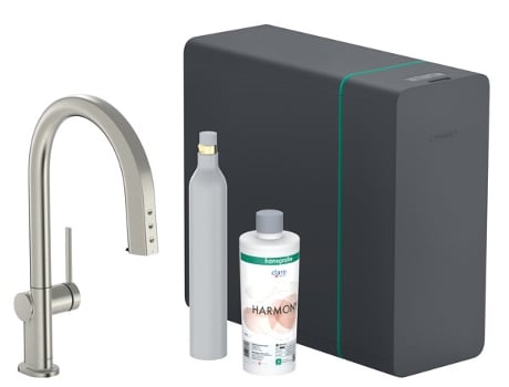 HANSGROHE Aqittura M91 Misturador de Cozinha Conjunto Inicial Sodasystem 210 Extensível Até 76Cm 1 Jacto Sbox 76806