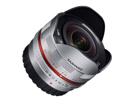 Objetiva SAMYANG 7.5mm F3.5 UMC para Micro 4/3 Prateado