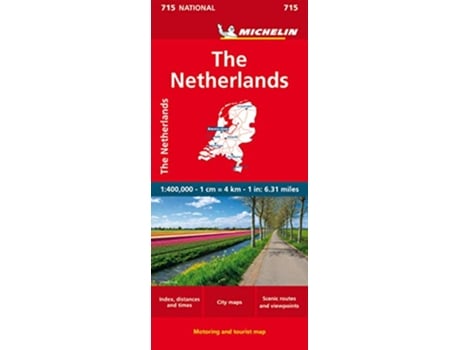 Livro Michelin Netherlands Map 715 MapsCountry Michelin de Michelin (Inglês)