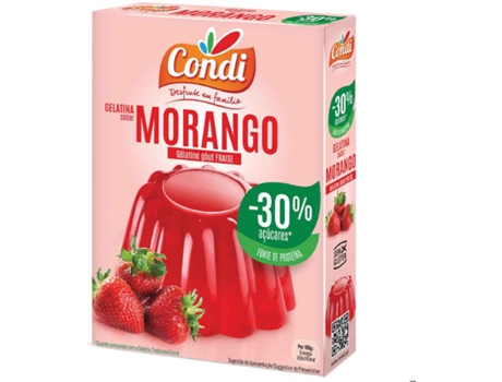 GELATINA MORANGO -30% CONDI 114G