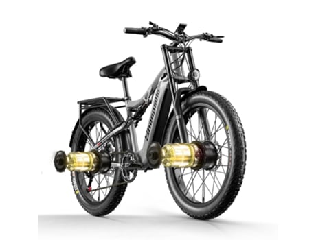 Bicicleta elétrica para adultos 48V 17,5Ah Motor de bicicleta elétrica com pneu largo 2000W 45Km/H SHENGMILO