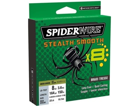 Linha de Pesca trançadas SPIDERWIRE Stealth Smooth 8 Braid (0.190 mm - 0,10 mm)