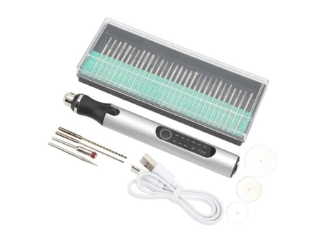 Sonew kit de gravação em vidro, caneta de gravação portátil, carregamento sem fio, 3 velocidades, perfuração, corte, moagem, letras de metal SONEW