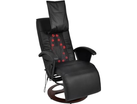 Cadeira de Massagens  shiatsu couro artificial preto