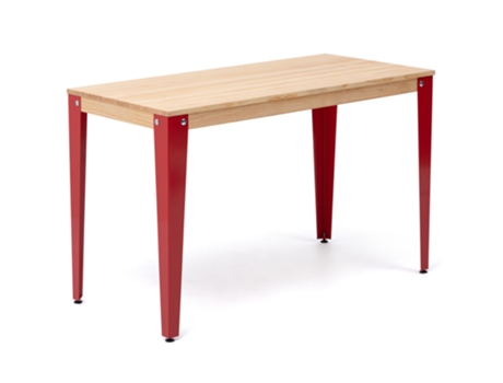 Mesa de Refeição BOX FURNITURE Lunds (Bege - Madeira e Aço - 160 x 90 x 75.5 cm)