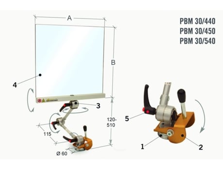 Protetor METALWORKS 3230540 Com Suporte Magnético Pbm30/540