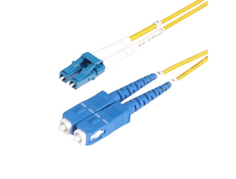 Cabo de fibra ótica Lc para Sc Upc Os2 Monomodo 9/125?m 100G Lszh Duplex 2M Baixa perda de inserção Cabo resistente à curvatura da STARTECHCOM