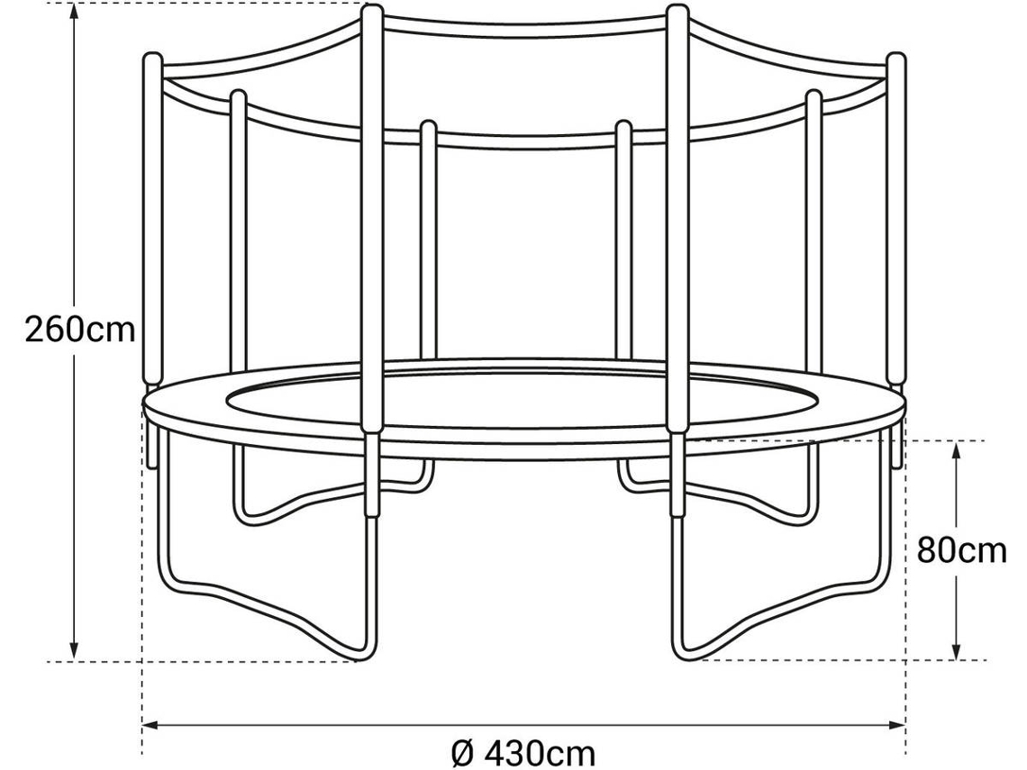 Trampolín 180cm reversible azul / verde + red, escalera, cubierta