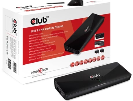 Docking Station CLUB3D SenseVision USB 3.0 4K UHD