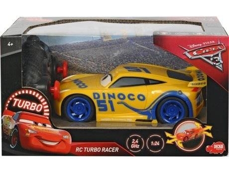 Carro Telecomandado 1:24  RC Cars 3 Turbo Racer Cruz Ramirez (Amarelo - 17cm - Idade Mínima: 3)