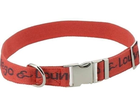 Coleira para Cães DIEGO&LOUNA Ajustável (Vermelho - 40cm - Nylon - M - Porte Médio)