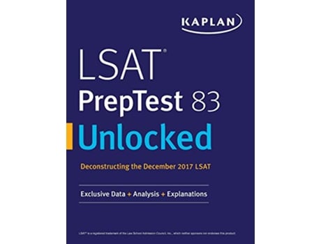 Livro LSAT PrepTest 83 Unlocked Exclusive Data Analysis Explanations de Kaplan Test Prep (Inglês)