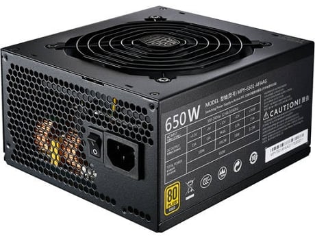 Fonte De Alimentação Atx 650w Coolermaster Mwe Ouro 650