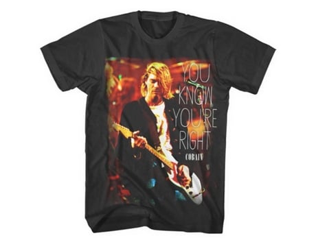 T-shirt KURT COBAIN (L - Preto)