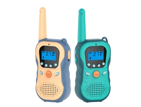 TECHKIDZ Par de Walkie-Talkies para Crianças com Ecrã Lcd Retroiluminado Modelo Mayday Bege