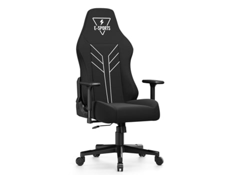 Cadeira Gaming RACINGREAT Modelo F (Até 130KG - Elevador a Gás Classe 3 - Linho - Espuma de alta resistência - Inclinação 90-155 graus - Preto)