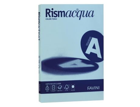 Papel FAVINI Rismacqua para impressora jato de tinta A4 210X297 Mm 50 folhas azul