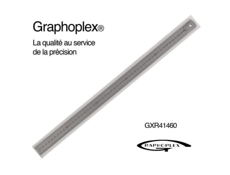 Espessura da régua de aço grossa 1mm l 24mm L 50cm - Graphoplex cor